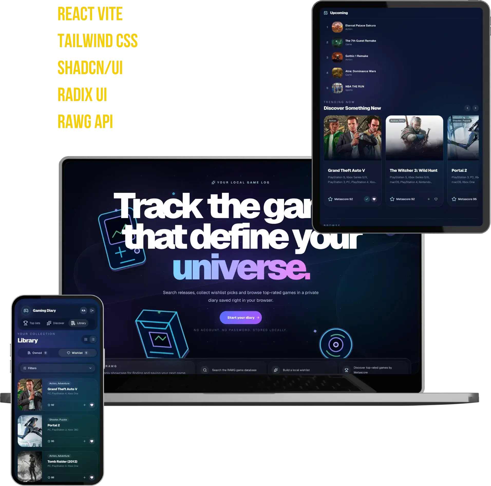 Gaming Diary web stranica