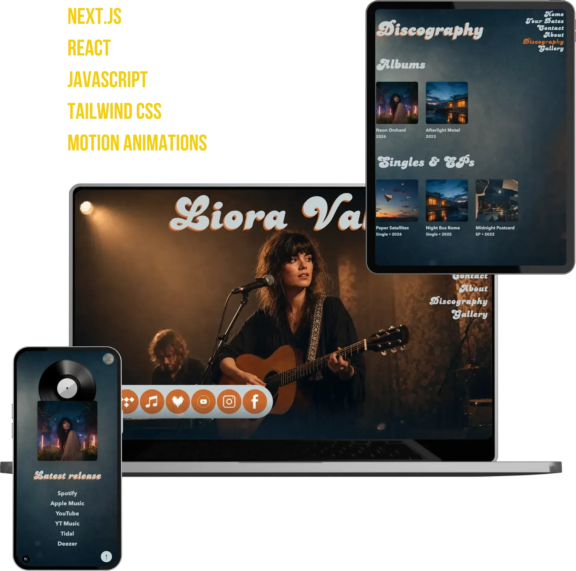 Liora Vale web stranica