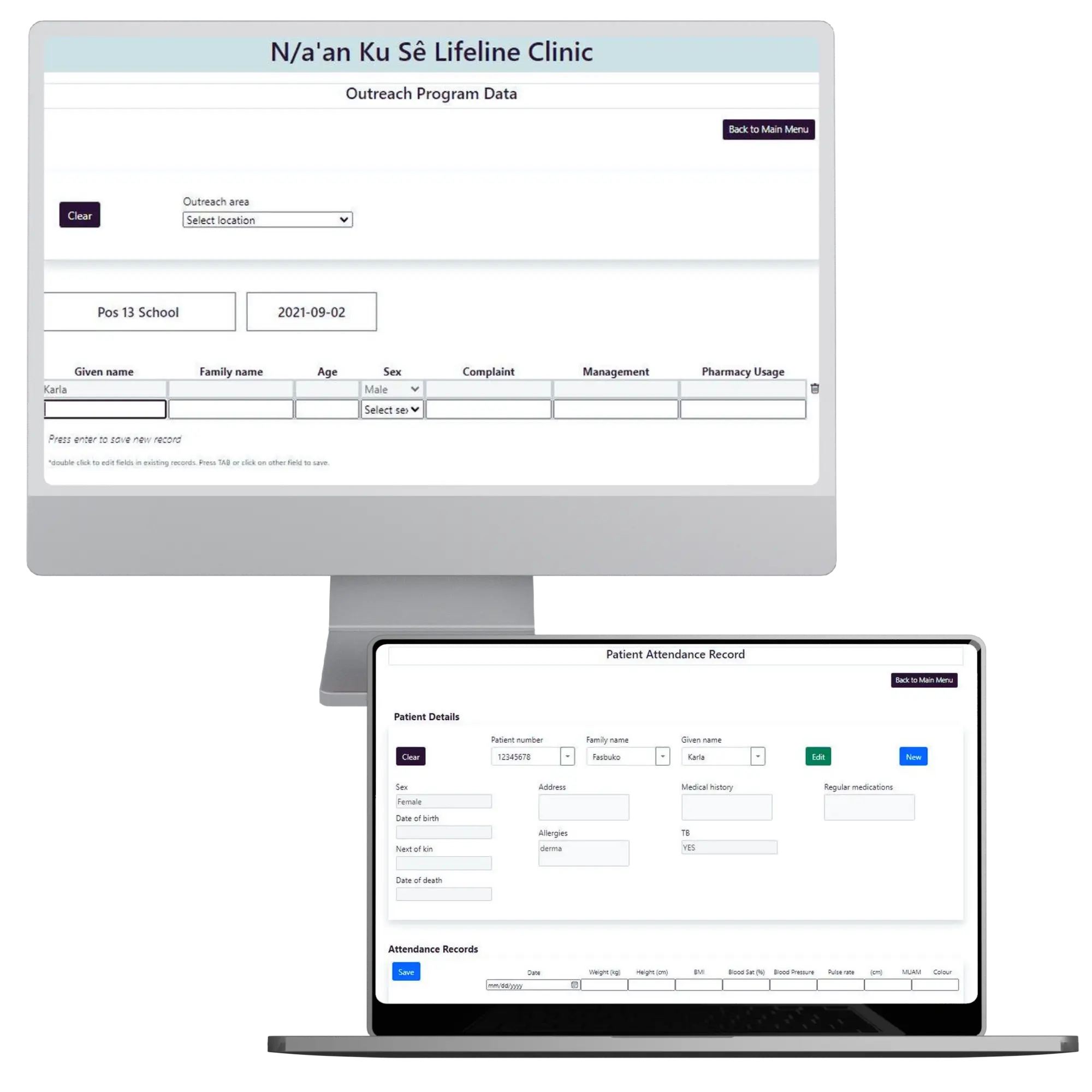 Clinic database system
