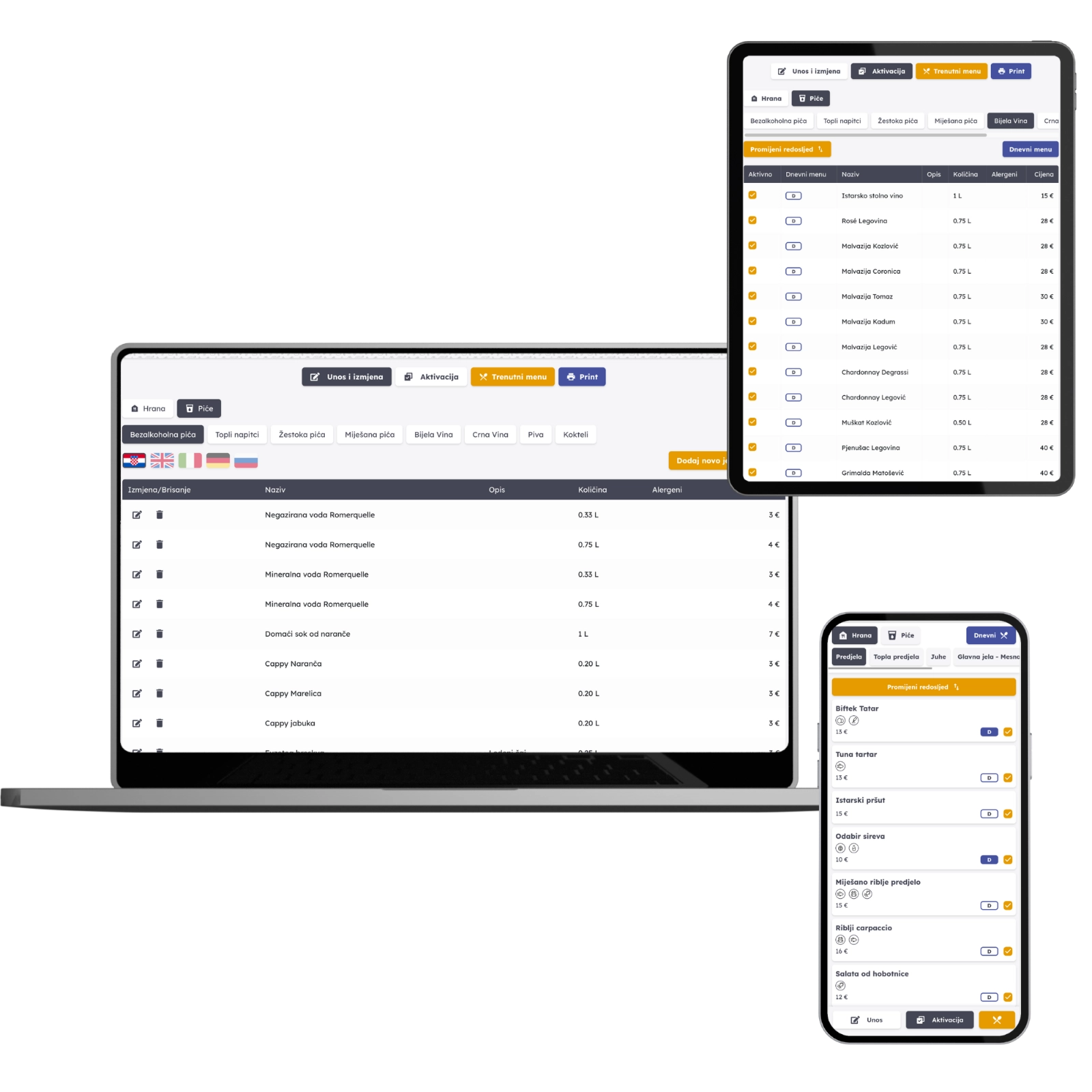 Restaurant management application